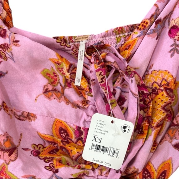 Free People Bali Citrus Skies One Piece Wide Leg Jumpsuit Size Extra Small NWT - Picture 3 of 8